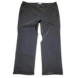 Lane Bryant Charcoal Mid-Rise Signature Fit Straight Plus Size 22